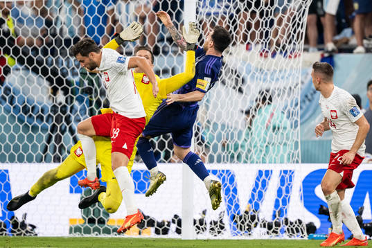 Goalkeeper Wojciech Szczesny of Poland in a situation with