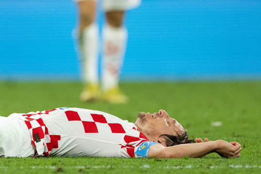 Luka Modric of Croatia celebrates
