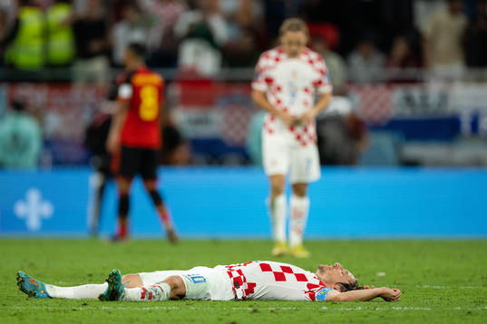 Luka Modric of Croatia celebrates