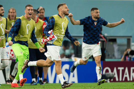 Players of Croatia celebrate