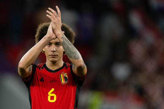 Axel Witsel of Belgium looks dejected