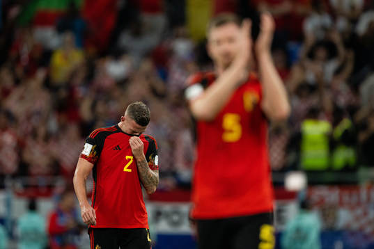 Toby Alderweireld of Belgium looks dejected