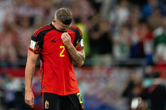 Toby Alderweireld of Belgium looks dejected