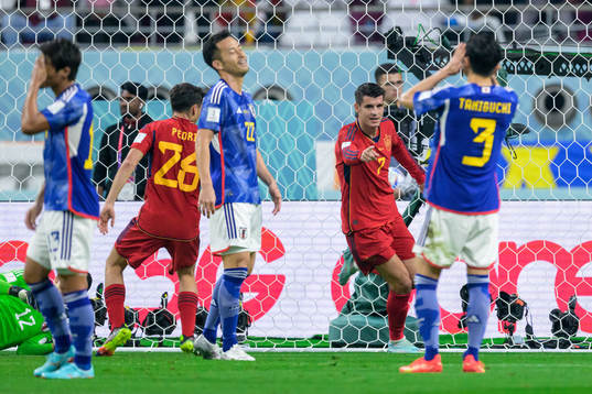 Alvaro Morata of Spain celebrates