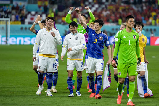 Players of Japan celebrates