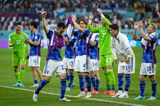 Maya Yoshida of Japan celebrates