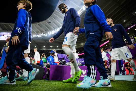 Josko Gvardiol of Croatia enters the pitch for the FIFA
