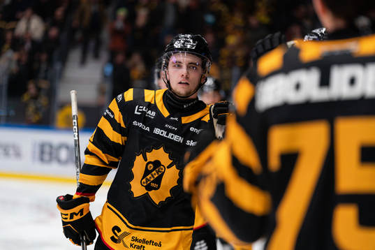 Skellefteås Elias Stenman jublar