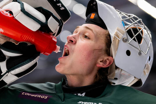 Färjestads målvakt Melwin Asp Cassåsen