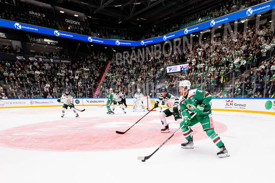Rögles Linus Sandin och Färjestads Mattias Göransson