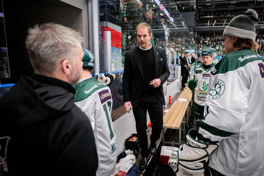 Färjestads tränare Tomas Mitell