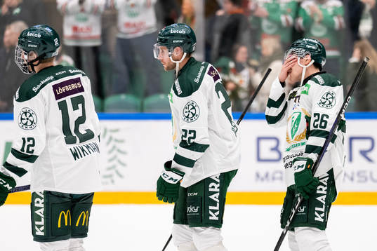 Färjestads Albert Wikman, Per Åslund och Joel Nyström