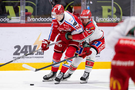 Timrås Sebastian Hartmann och Frölundas Jacob Nilsson