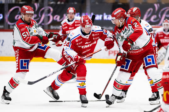 Frölundas Mats Rosseli Olsen och Timrås Erik Walli