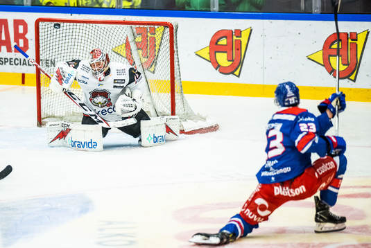 Malmö Redhawks målvakt Daniel Marmenlind och Oskarshamns