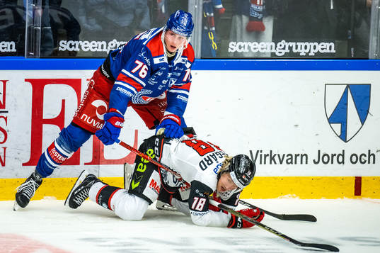 Oskarshamns Emil Lilleberg och Malmö Redhawks Marcus