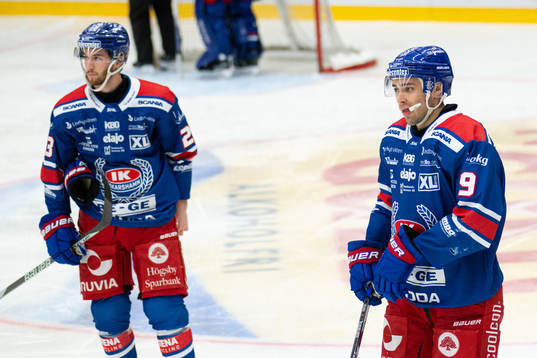 Oskarshamns Blaine Byron och Ahti Oksanen deppar