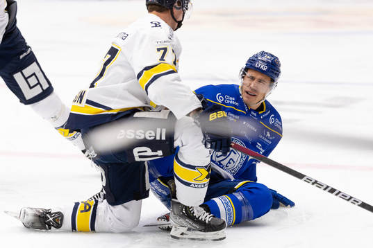 HV71s Tyler Vesel och Leksands Jon Knuts