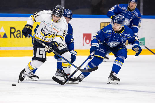 HV71s Andy Miele och Leksands Jesper Kandergård