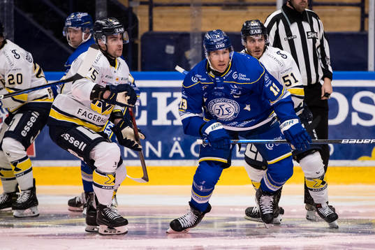 Leksands Jon Knuts och HV71s Andy Miele