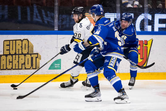 HV71s André Petersson och Leksands Jonas Ahnelöv