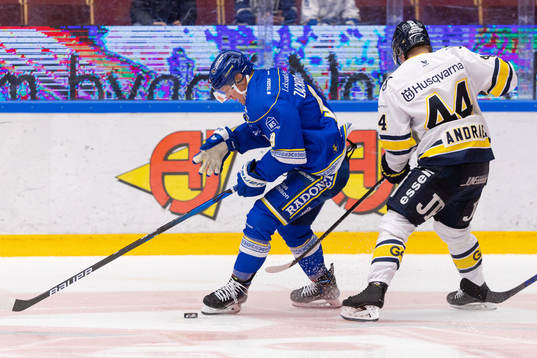 Leksands Patrik Zackrisson och HV71s Emil Andrae