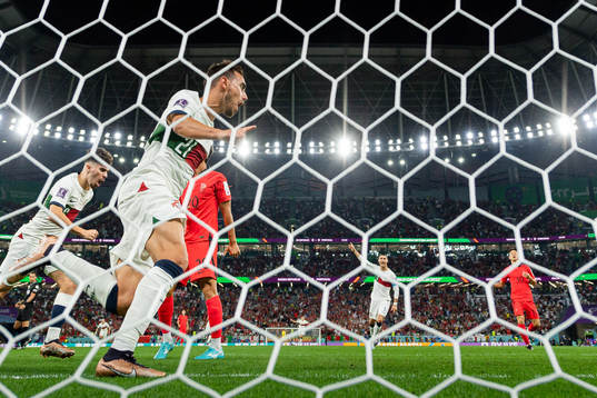 Ricardo Horta and Cristiano Ronaldo of Portugal celebrate