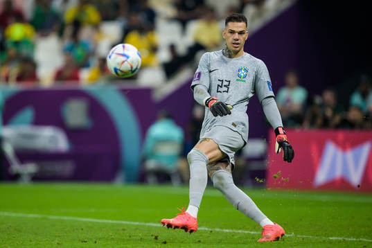 Goalkeeper Ederson of Brazil