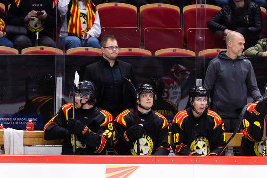 Brynäs assisterande tränare Ari-Pekka Pajuluoma ser