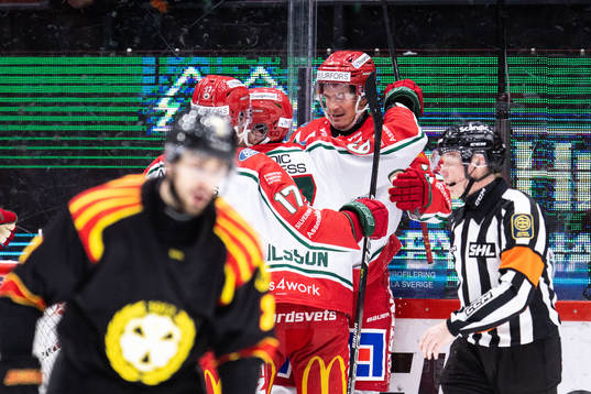 Frölundas Loui Eriksson jublar eft 2-3