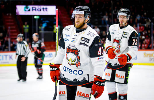 Malmö Redhawks Joakim Ryan och Adam Ollas Mattsson deppar