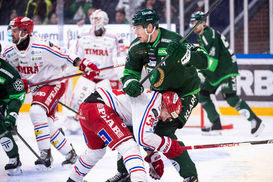 Timrås Albin Lundin och Färjestads Victor Ejdsell