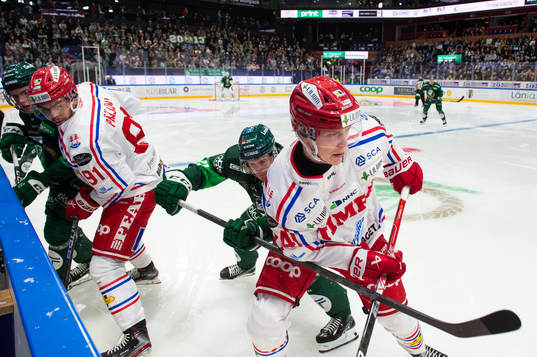 Färjestads Oscar Lawner , Carl Jakobsson, Timrås Magnus