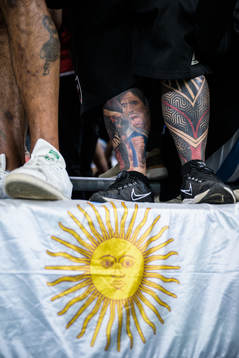 A tattoo of Diego Maradona