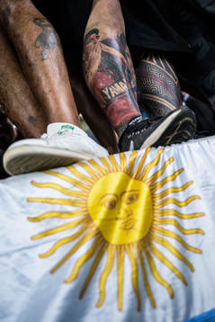A tattoo of Diego Maradona