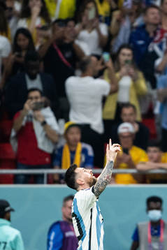 Lionel Messi of Argentina celebrates