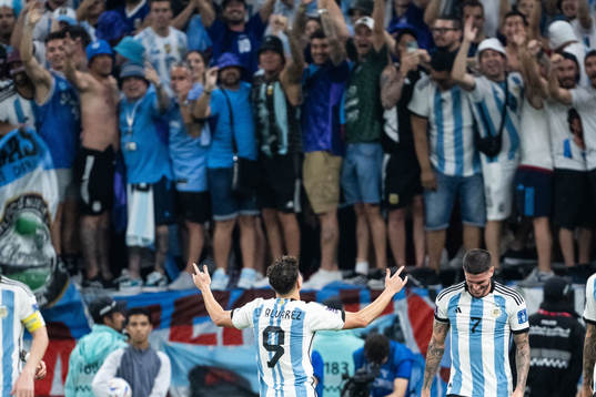 Julian Alvarez of Argentina celebrates