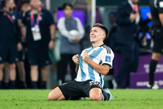 Lisandro Martinez of Argentina celebrates