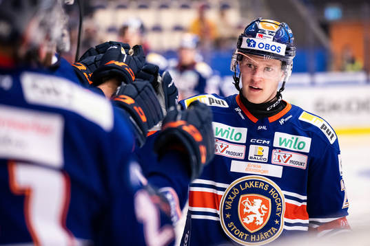Växjös Hugo Gustafsson jublar