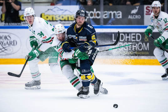 Rögles Oskar Pettersson och HV71s Mattias Tedenby