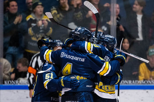 HV71s Radan Lenc jublar med lagkamrater