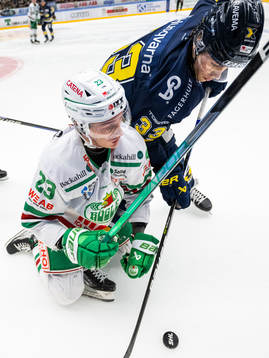 Rögles Oliver Tärnström och HV71s Måns Lindbäck
