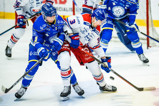 Leksands Patrik Zackrisson och Oskarshamns William Worge