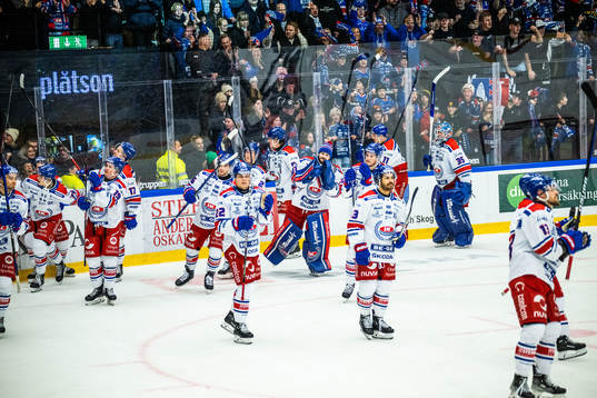 Oskarshamns spelare jublar