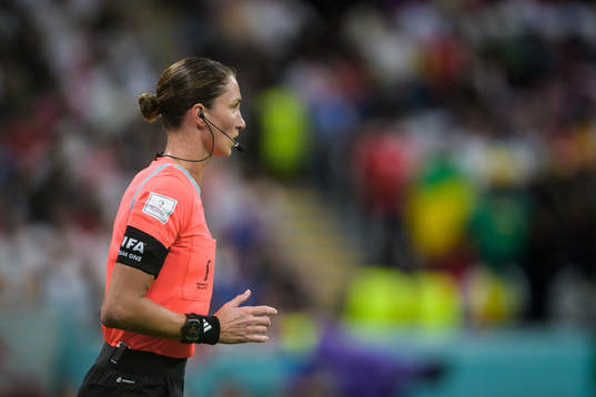 Assistant referee Kathryn Nesbitt