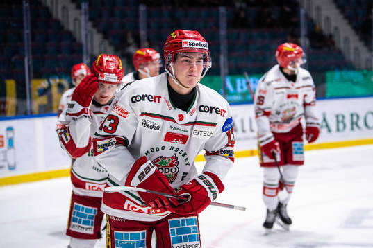 Modos Anton Karlström jublar