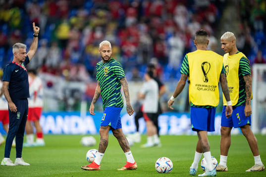 Neymar and Richarlison of Brazil