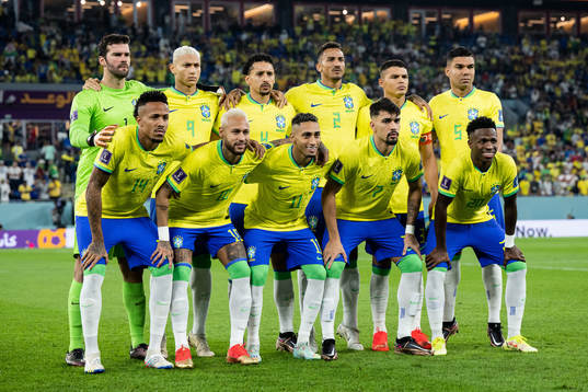 The starting eleven of Brazil