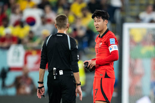 Heungmin Son of South Korea in pain