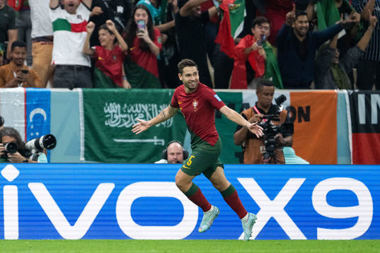 Raphael Guerreiro of Portugal celebrates